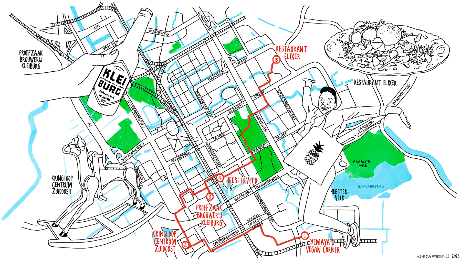 Route duurzaam winkelen en eten in zuidoost