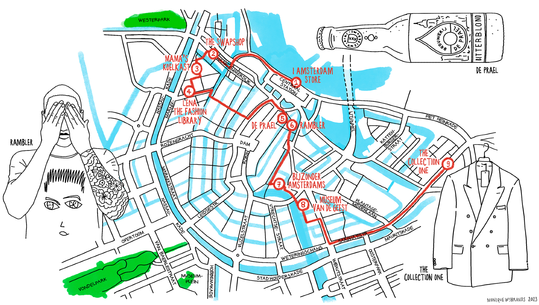 Route duurzaam winkelen en eten in het centrum